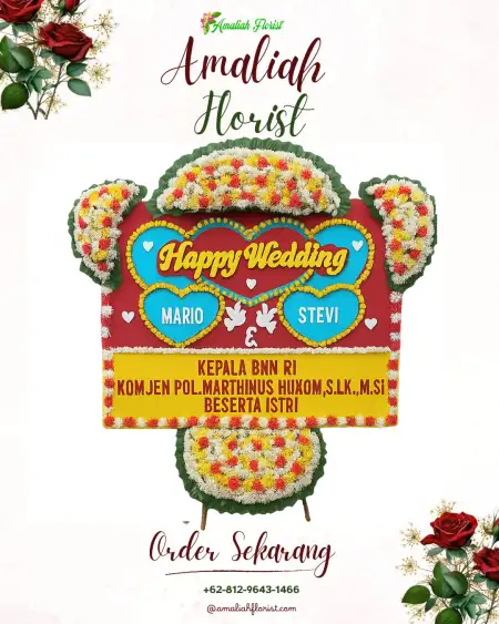 Papan Bunga Pernikahan Gedung Harapan
